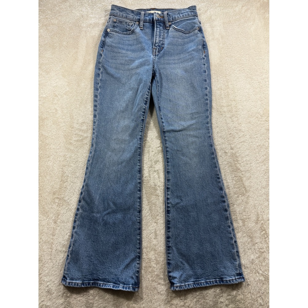 Madwell Womens The Perfect Vintage Flare‎ High Rise Blue Jeans 24P Meas: 25x28